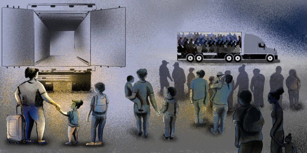 migrant abuses on cargo truck